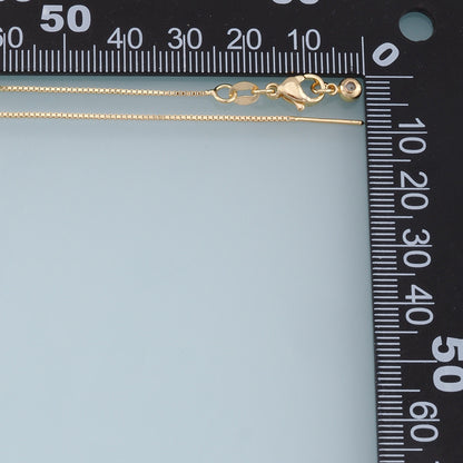 18K Gold Filled Box Chain 45 cm for Jewelry Making