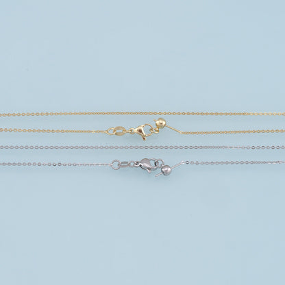 18K Gold Filled Oval Oval Chain 45 cm for Jewelry Making