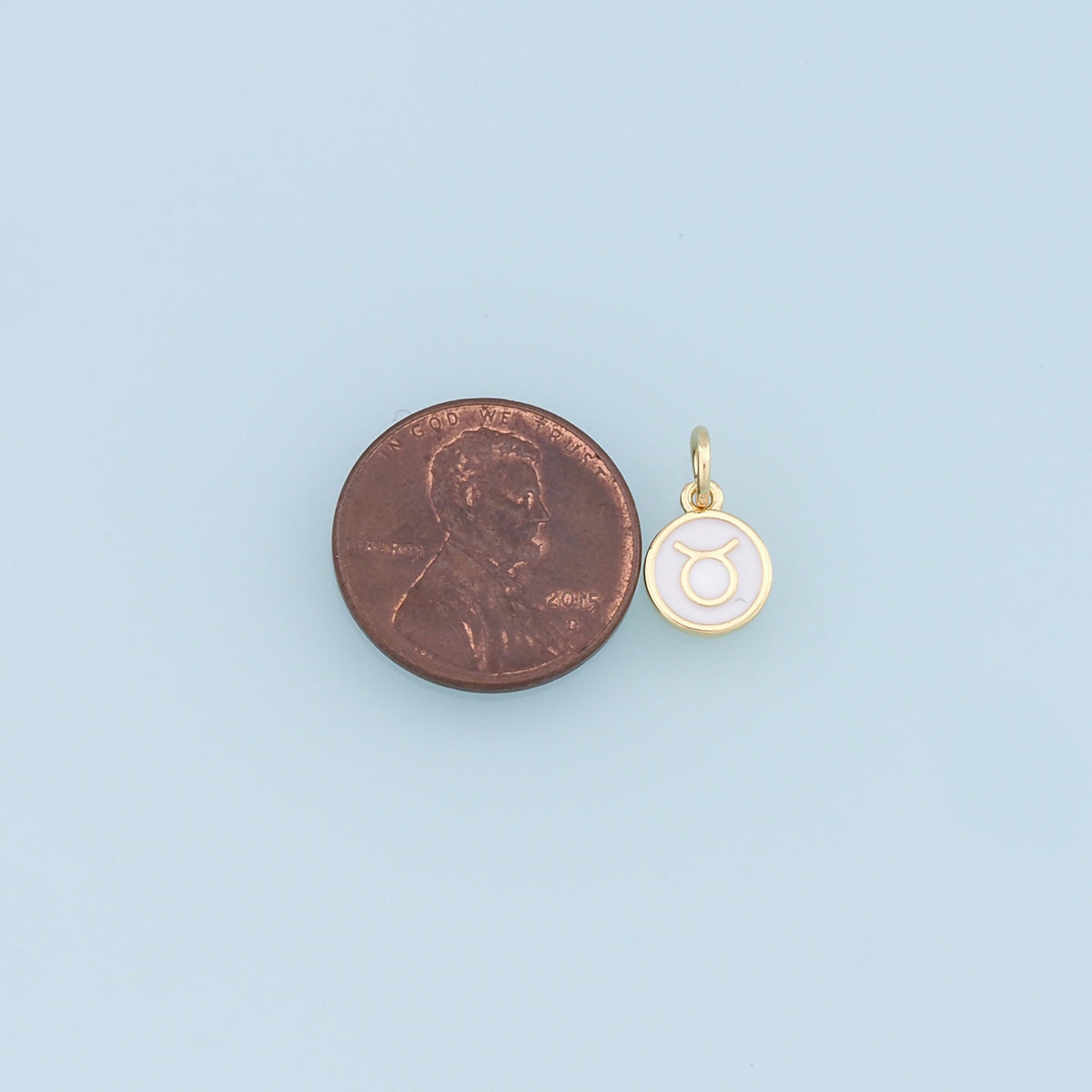 18K Gold Filled Enamel Charm Pendant for Jewelry Making