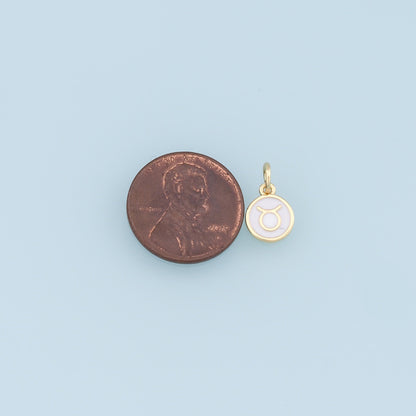 18K Gold Filled Enamel Charm Pendant for Jewelry Making