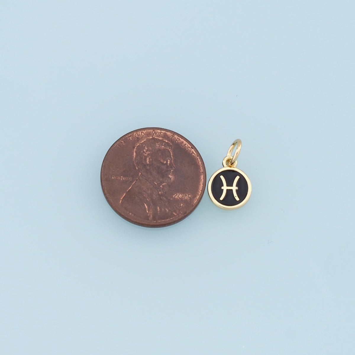 18K Gold Filled Enamel Zodiac Constellation Charms,Zodiac Symbol,Black Horoscope Charm,Gold Astrological Zodiac Sign Minimali