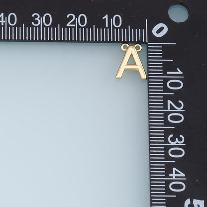 Gold letter Charms,18K Gold Filled letter Pendant,initial Charm Bracelet Necklace for DIY Jewelry Making Supply