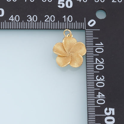 Gold Flower Charms,18K Gold Filled Flower Pendant,Silver Flower Charm Bracelet Necklace for DIY Jewelry Making Supply