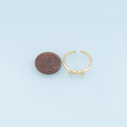 Gold Bow Ring,18K Gold Filled Minimalist Bow Ring,Classic Little Bow jewelry