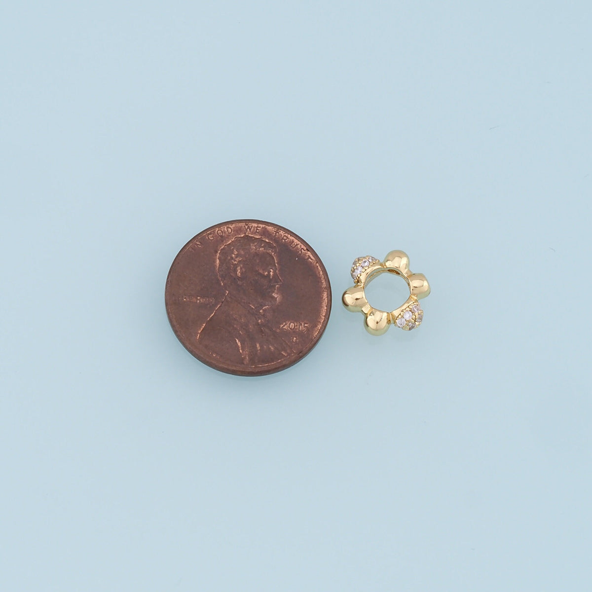 18K Gold Filled Flower Spacer Beads for Jewelry Making