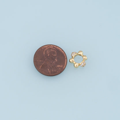 18K Gold Filled Flower Spacer Beads for Jewelry Making
