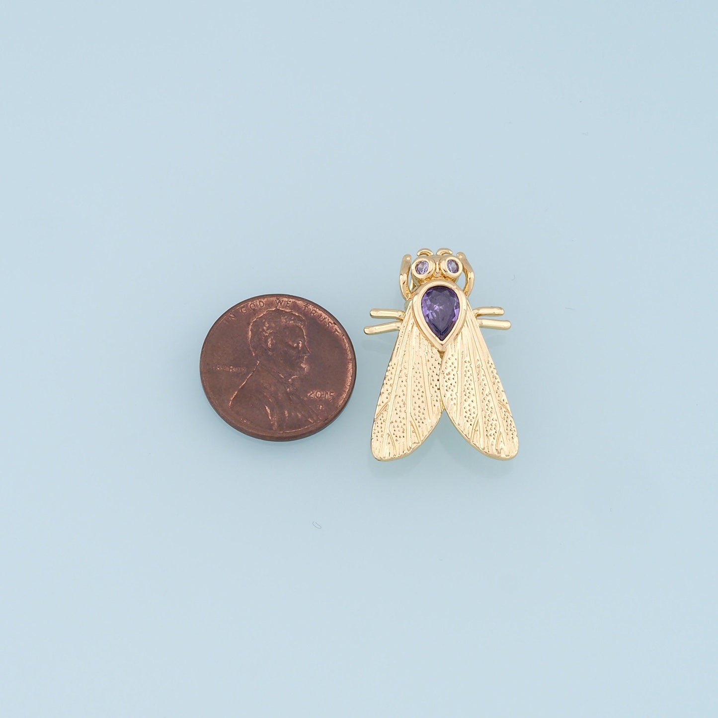 Gold Insect Charms,18K Gold Filled Insect Pendant,Insect Charm Bracelet Necklace for DIY Jewelry Making Supply