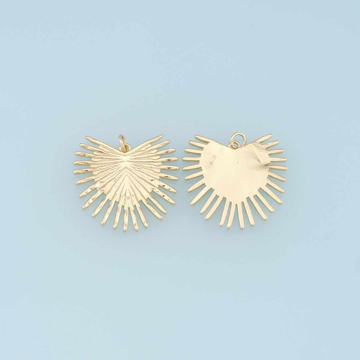 Gold Heart Charms,18K Gold Filled Heart Pendant,Heart Charm Bracelet Necklace for DIY Jewelry Making Supply