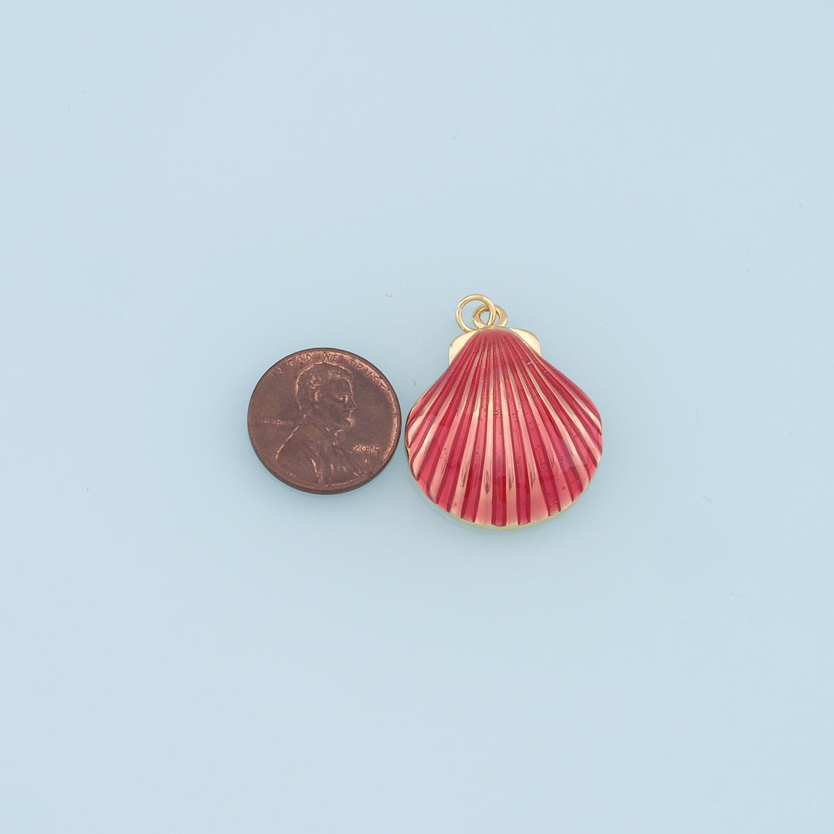 18K Gold Filled Shell Charm Pendant for Jewelry Making