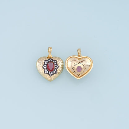 Gold Heart Charms,18K Gold Filled Heart Pendant,Star Charm Bracelet Necklace for DIY Jewelry Making Supply