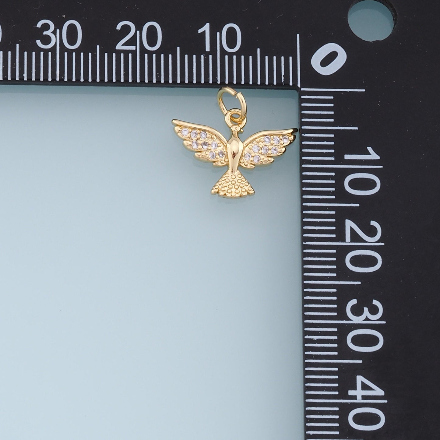 Gold Phoenix Charms,18K Gold Filled Phoenix Pendant,CZ Micro Pave Phoenix Charm Bracelet Necklace for DIY Jewelry Making Supply