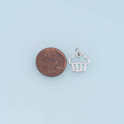 Gold Cake Charms,18K Gold Filled Cake Pendant,Cute Cake Charm Bracelet Necklace for DIY Jewelry Making Supply