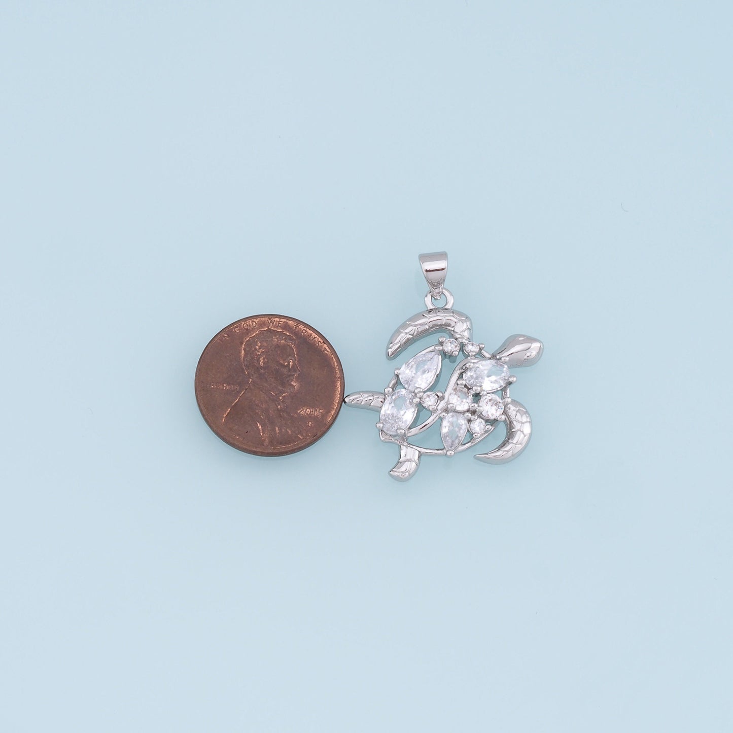 Gold Turtle Charms,18K Gold Filled Turtle Pendant,CZ Turtle Charm Bracelet Necklace for DIY Jewelry Making Supply