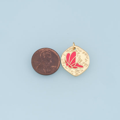 Gold Butterfly Charms,18K Gold Filled Butterfly Pendant,Enamel Butterfly Charm Bracelet Necklace for DIY Jewelry Making Suppl
