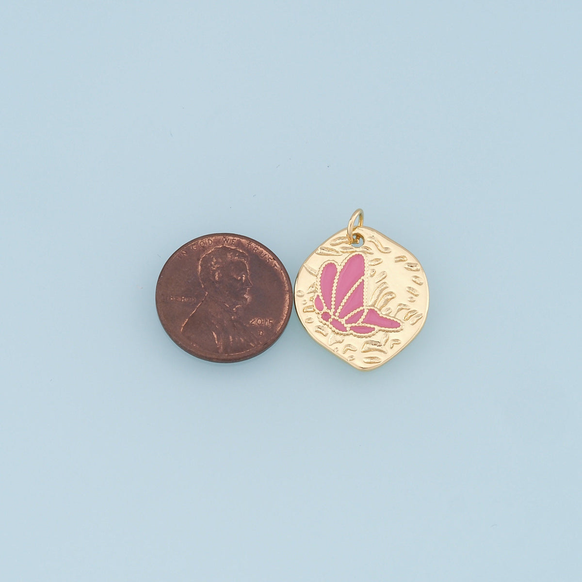 Gold Butterfly Charms,18K Gold Filled Butterfly Pendant,Enamel Butterfly Charm Bracelet Necklace for DIY Jewelry Making Suppl