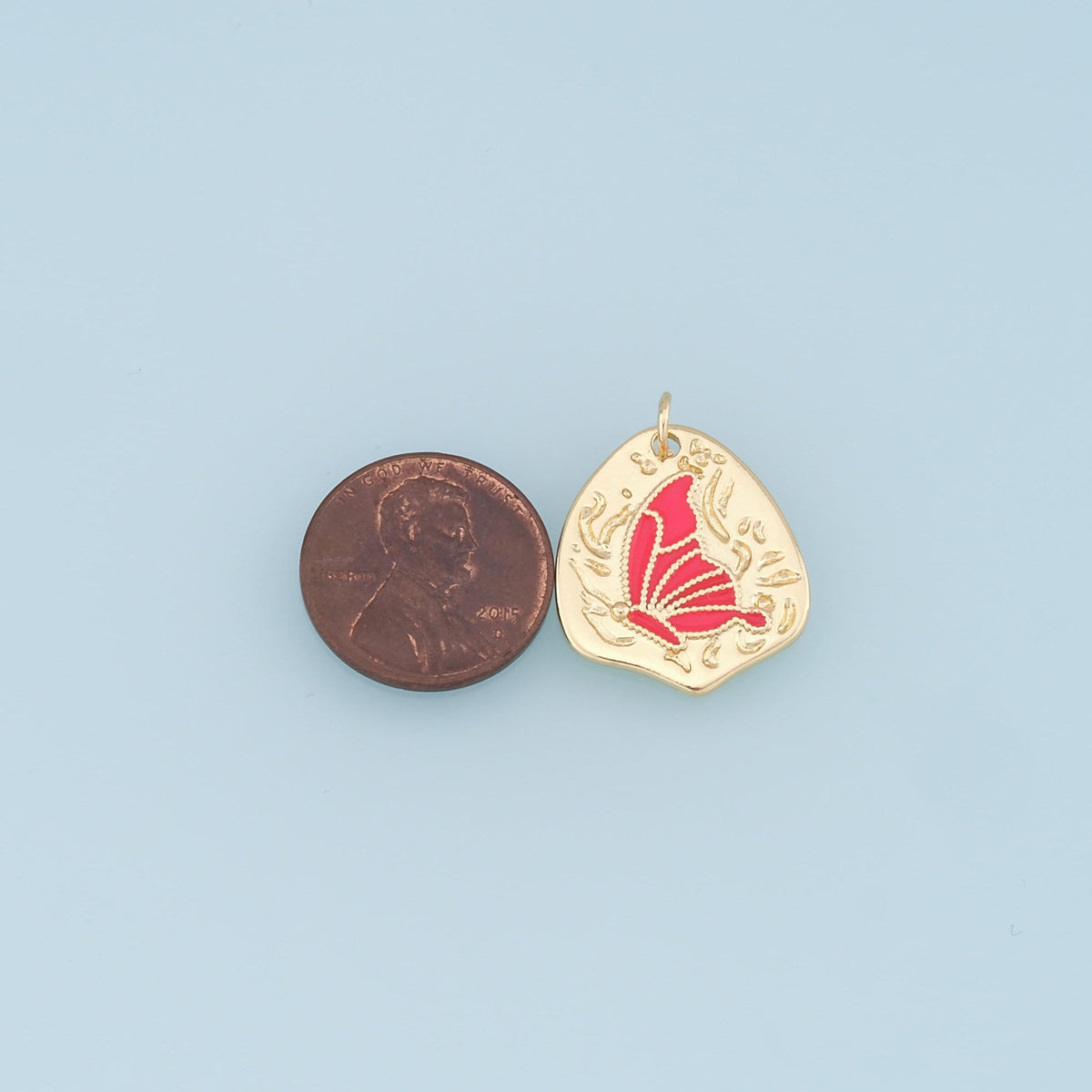 Gold Butterfly Charms,18K Gold Filled Butterfly Pendant,Enamel Butterfly Charm Bracelet Necklace for DIY Jewelry Making Suppl