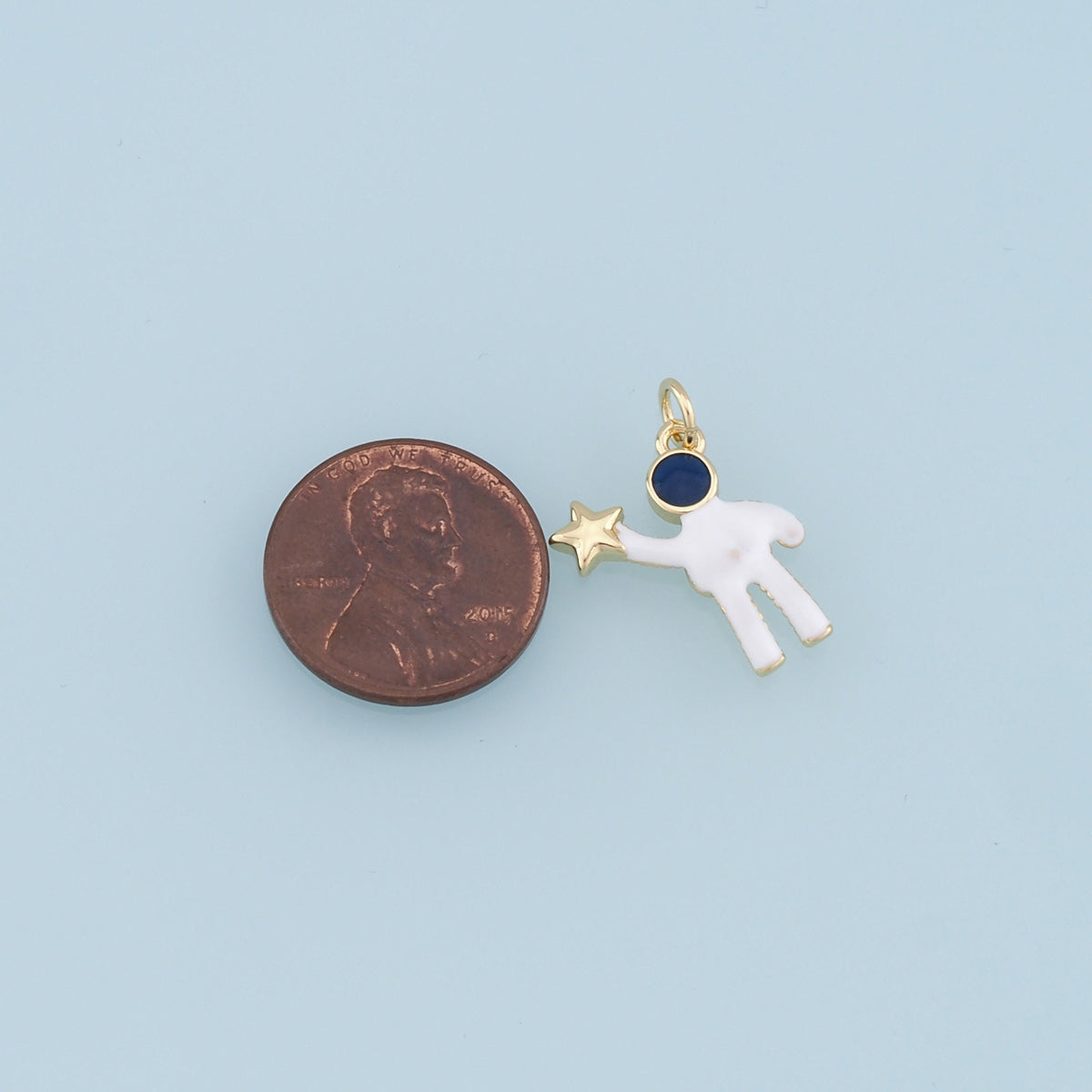 18K Gold Filled Star Enamel Charm Pendant for Jewelry Making
