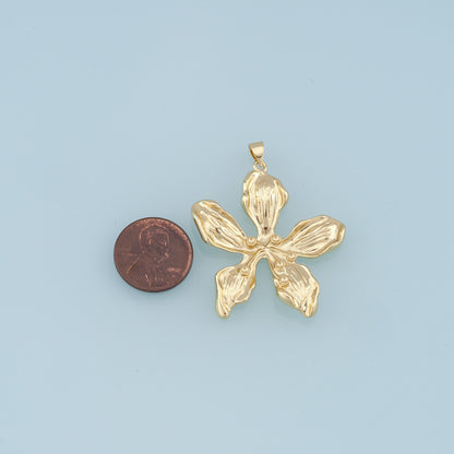 18K Gold Filled Flower Charm Pendant for Jewelry Making