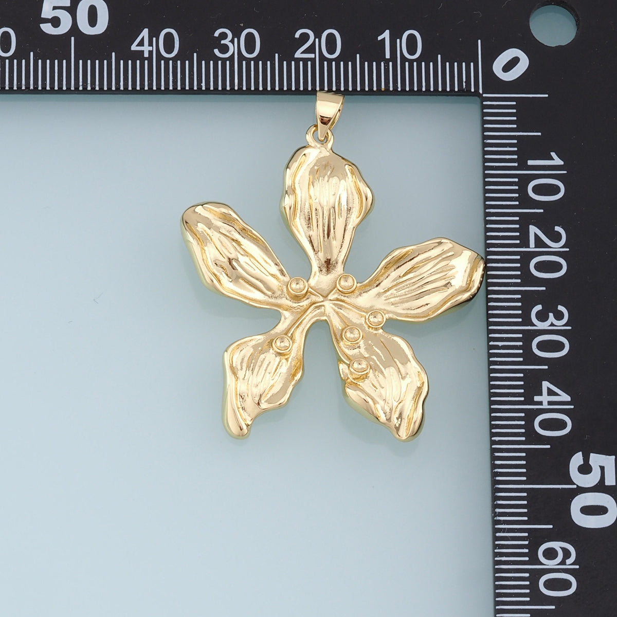 18K Gold Filled Flower Charm Pendant for Jewelry Making