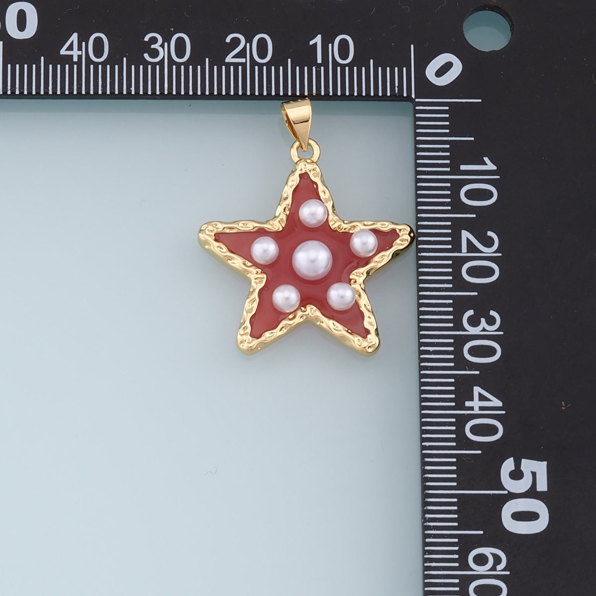 Gold Pearl Star Charms,18K Gold Filled Clear Enamel Star Pendant,Color Star Charm Bracelet Necklace for DIY Jewelry Making Su