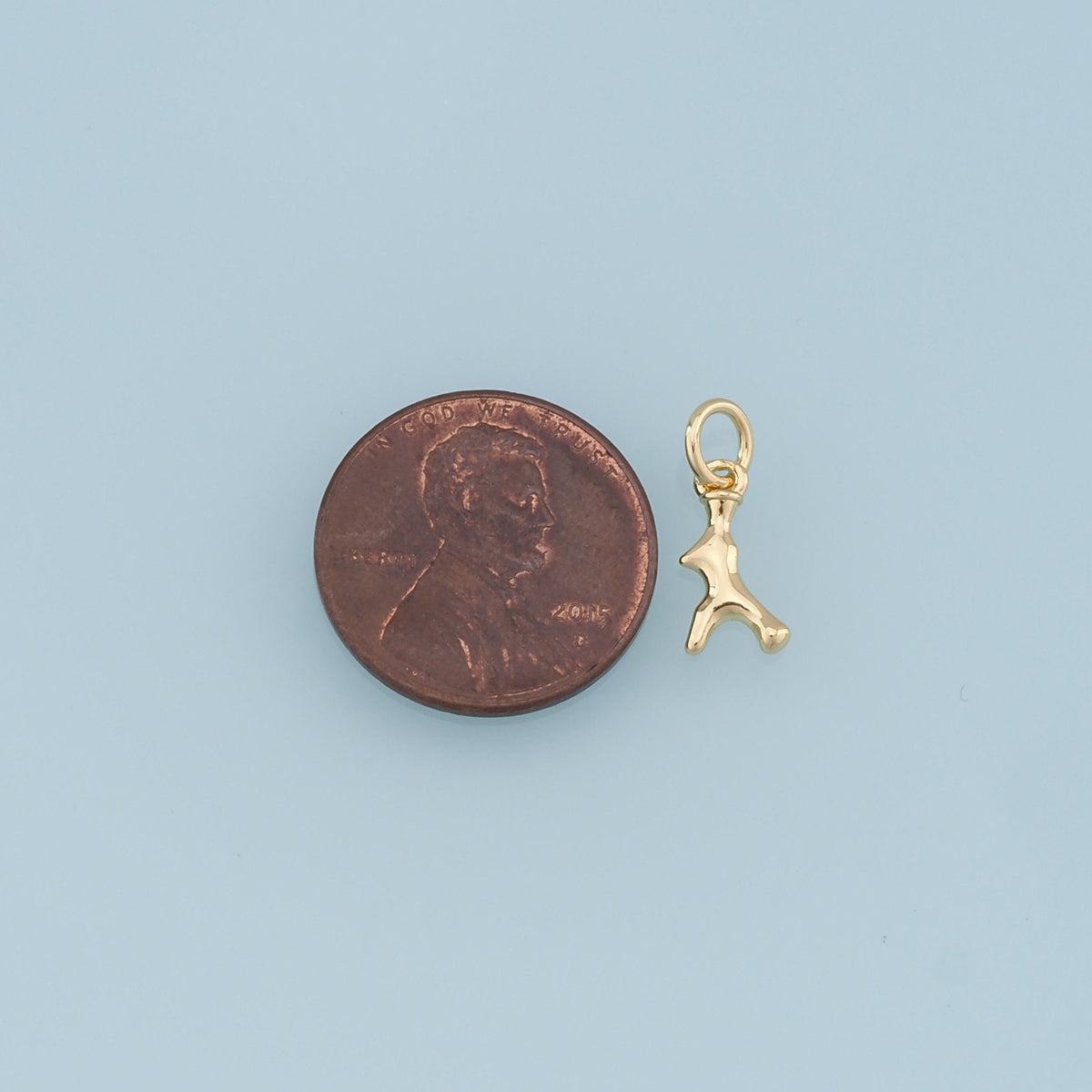 Gold Antler Charms,18K Gold Filled Antler Pendant,Elk Horn Charm Bracelet Necklace for DIY Jewelry Making Supply