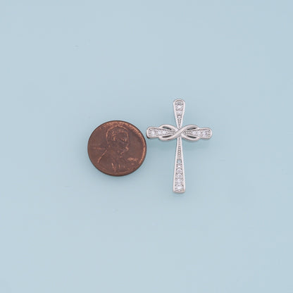 Gold Cross Charms,18K Gold Filled Cross Pendant,Cross Charm Bracelet Necklace for DIY Jewelry Making Supply