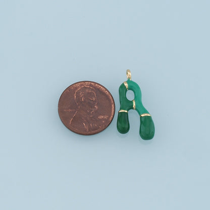 Gold letter Charms,  I
