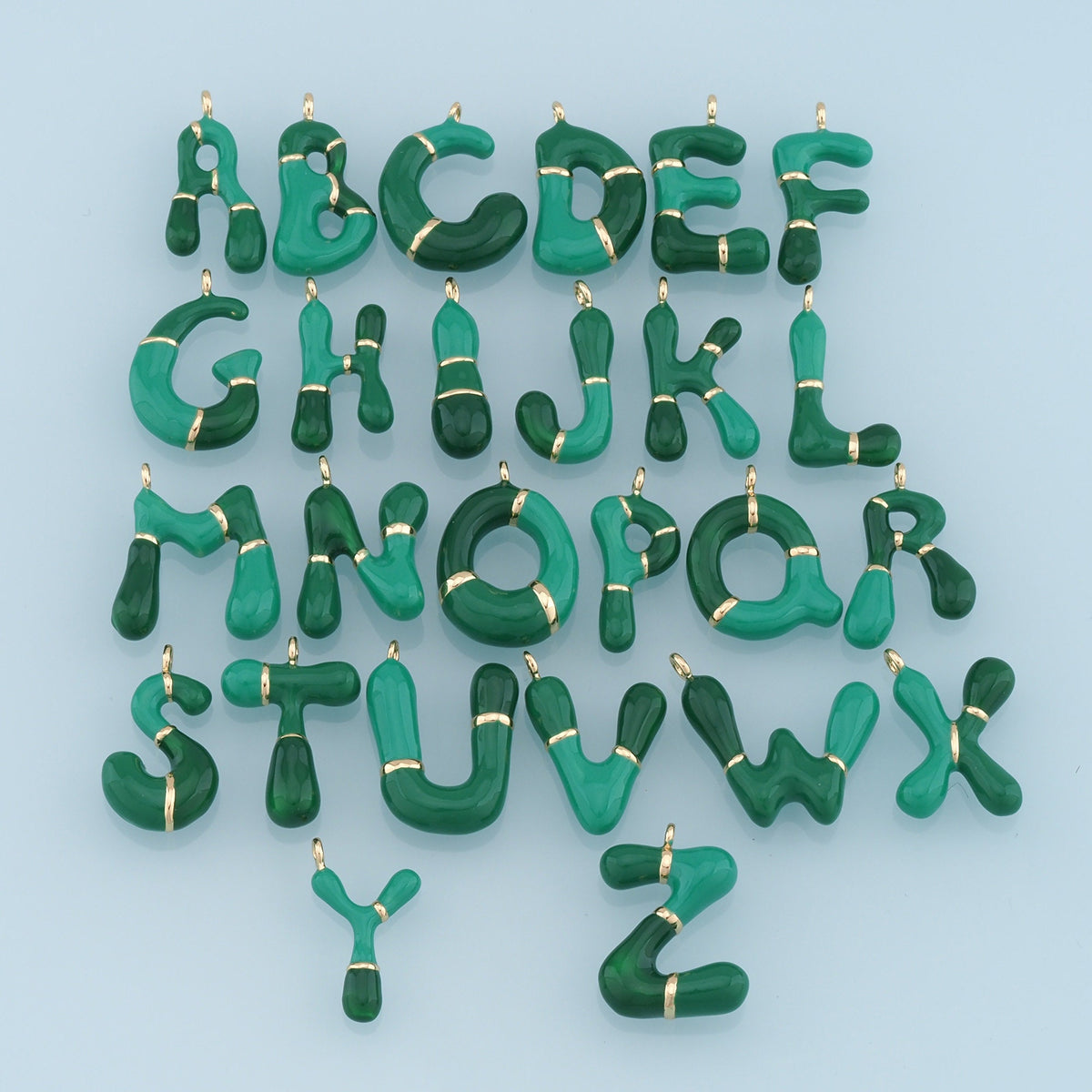 Gold letter Charms,  I