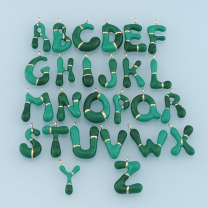 Gold letter Charms,  I
