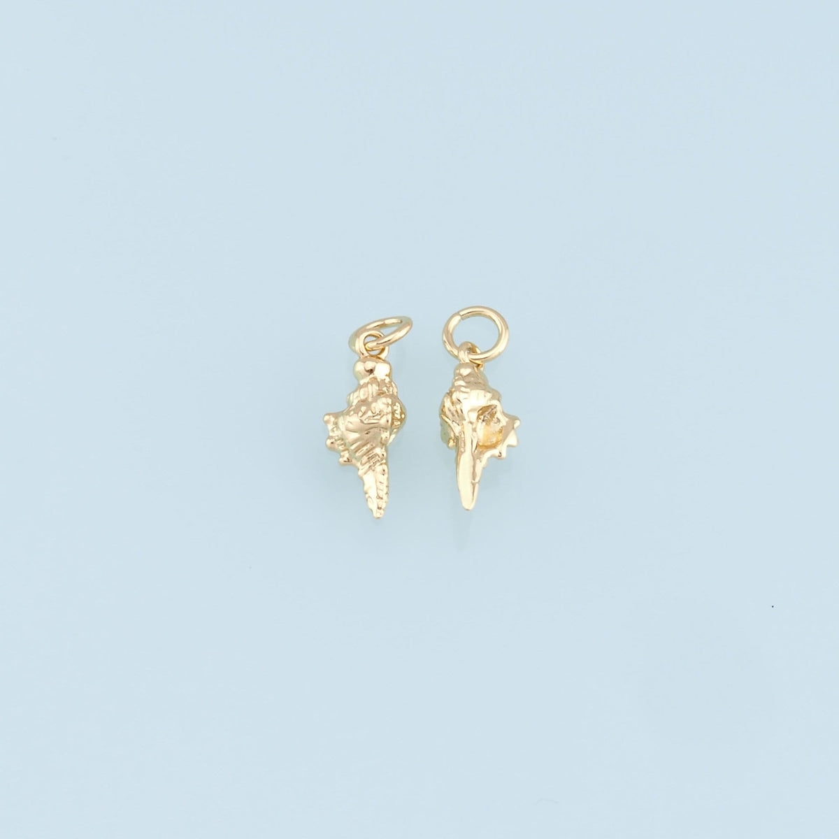 Gold Conch Charms,18K Gold Filled Conch Shell Pendant,Silver Conch Shell Charm Bracelet Necklace for DIY Jewelry Making Suppl