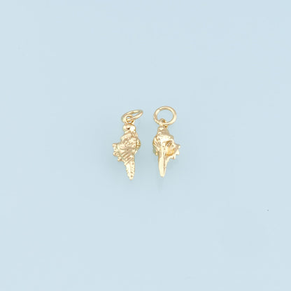 Gold Conch Charms,18K Gold Filled Conch Shell Pendant,Silver Conch Shell Charm Bracelet Necklace for DIY Jewelry Making Suppl