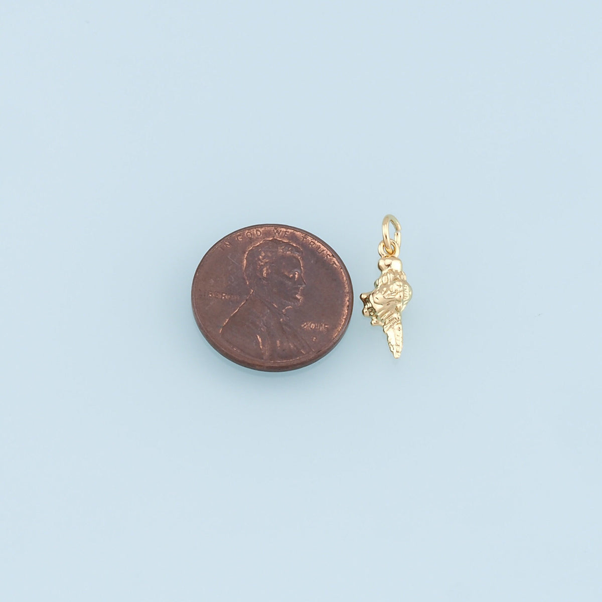 Gold Conch Charms,18K Gold Filled Conch Shell Pendant,Silver Conch Shell Charm Bracelet Necklace for DIY Jewelry Making Suppl