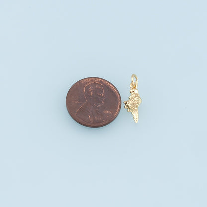 Gold Conch Charms,18K Gold Filled Conch Shell Pendant,Silver Conch Shell Charm Bracelet Necklace for DIY Jewelry Making Suppl