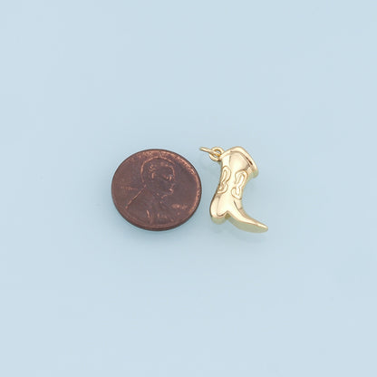 Gold Shoe Charms,18K Gold Filled Shoe Pendant,Cute Shoe Charm Bracelet Necklace for DIY Jewelry Making Supply