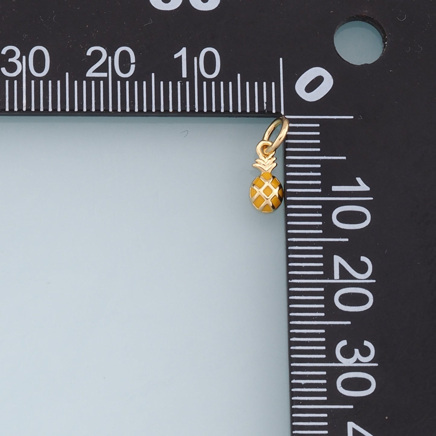 Gold Tiny Pineapple Charms,18K Gold Filled Enamel Pineapple Pendant,Fruit Charm Bracelet Necklace for DIY Jewelry Making Supply
