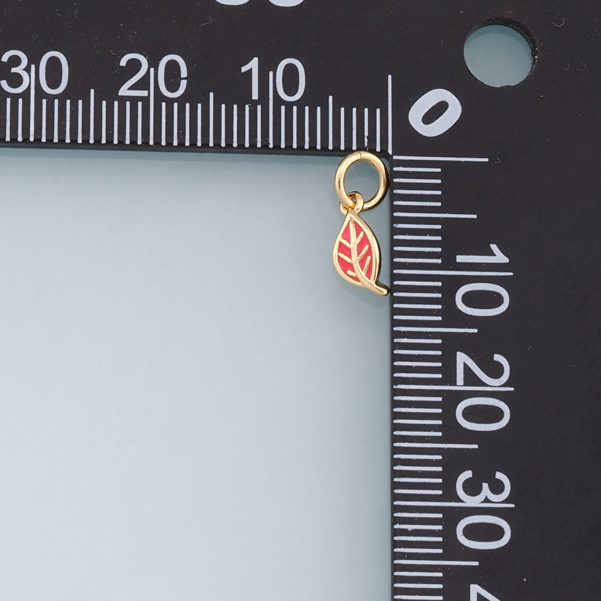 Gold Tiny Leaf Charms,18K Gold Filled Leaf Pendant,Enamel Leaf Charm Bracelet Necklace for DIY Jewelry Making Supply