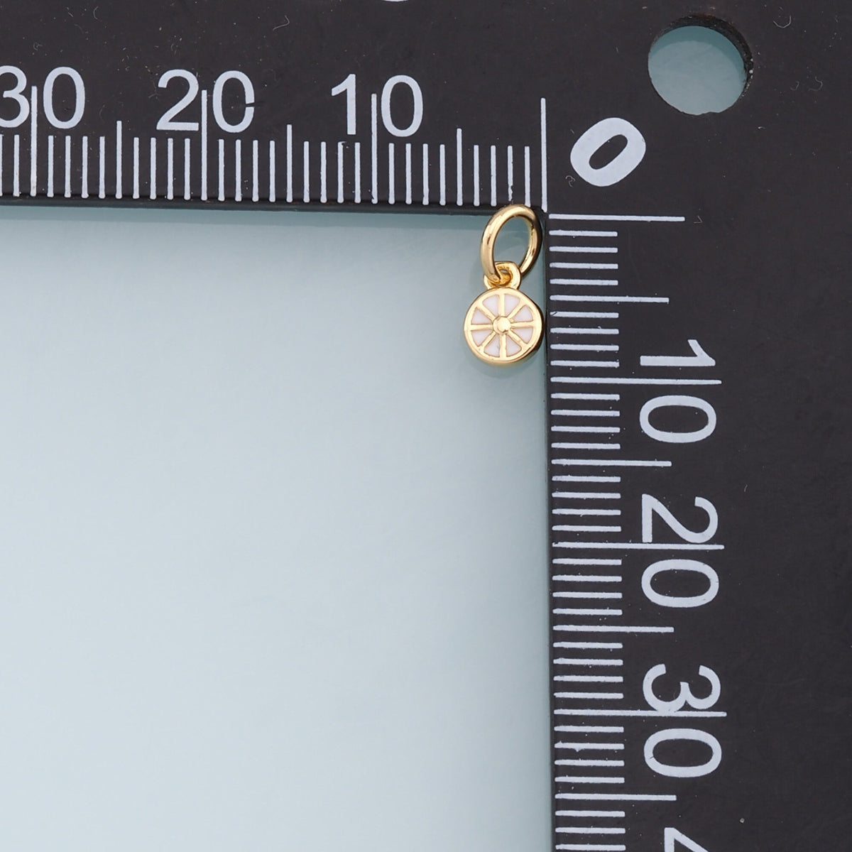 18K Gold Filled Lemon Enamel Charm Pendant for Jewelry Making