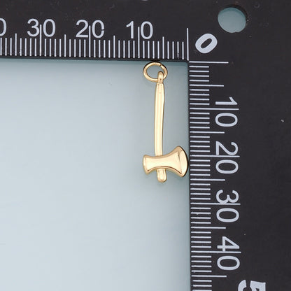 Gold Axe Charms,18K Gold Filled Axe Pendant,Axe Charm Bracelet Necklace for DIY Jewelry Making Supply