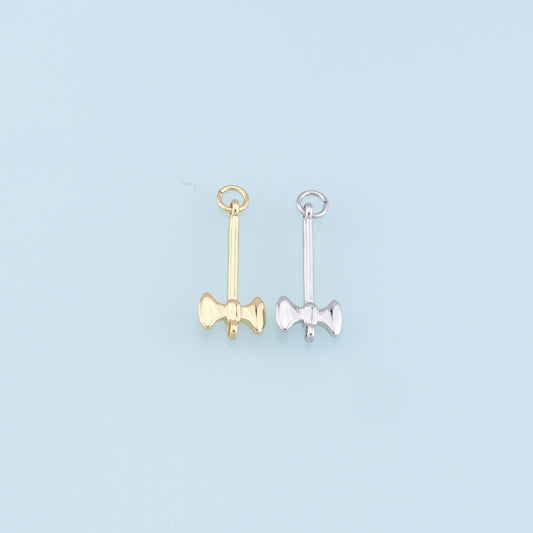 Gold Axe Charms,18K Gold Filled Axe Pendant,Axe Charm Bracelet Necklace for DIY Jewelry Making Supply
