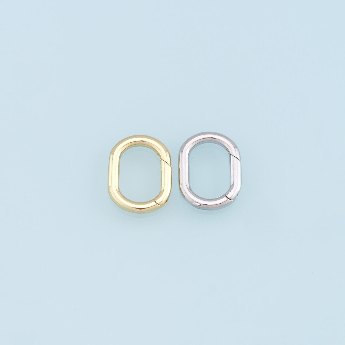 18K Gold Filled Oval Clasp for Jewelry Making
