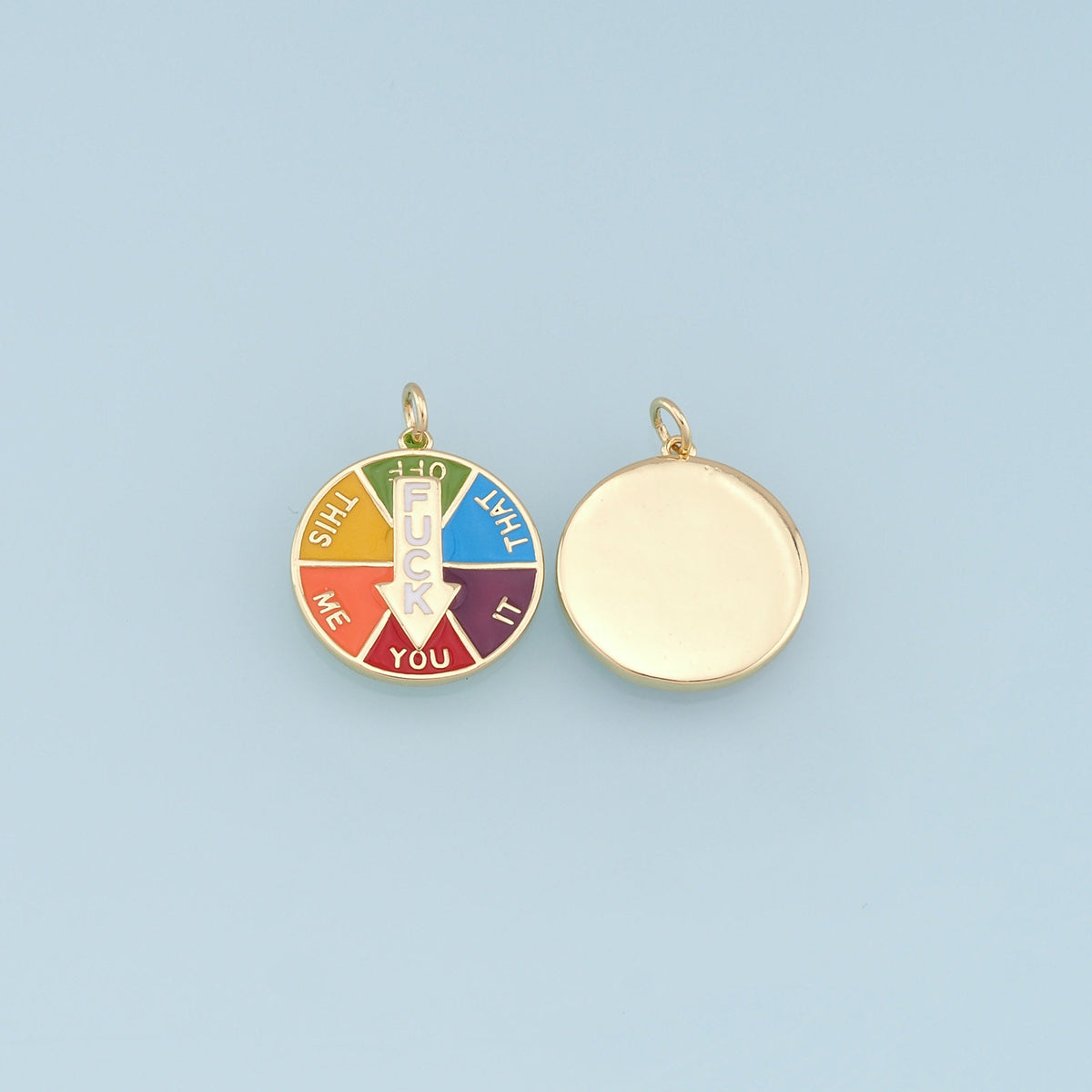 18K Gold Filled Hand Enamel Charm Pendant for Jewelry Making