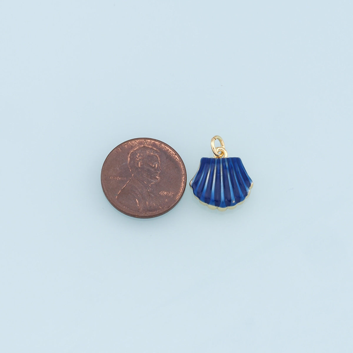 18K Gold Filled Shell Charm Pendant for Jewelry Making
