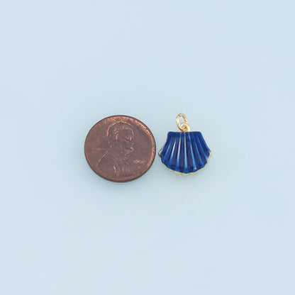 18K Gold Filled Shell Charm Pendant for Jewelry Making