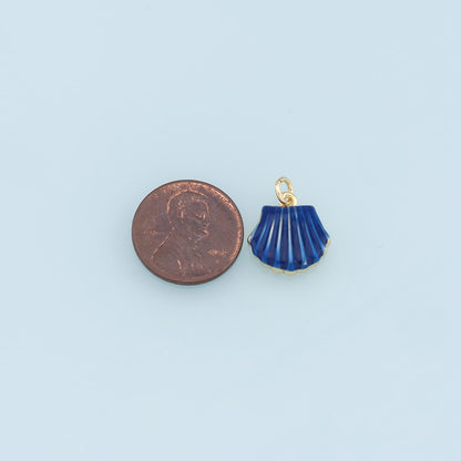 Gold Shell Charms,18K Gold Filled Conch Shell Pendant,Conch Shell Charm Bracelet Necklace for DIY Jewelry Making Supply
