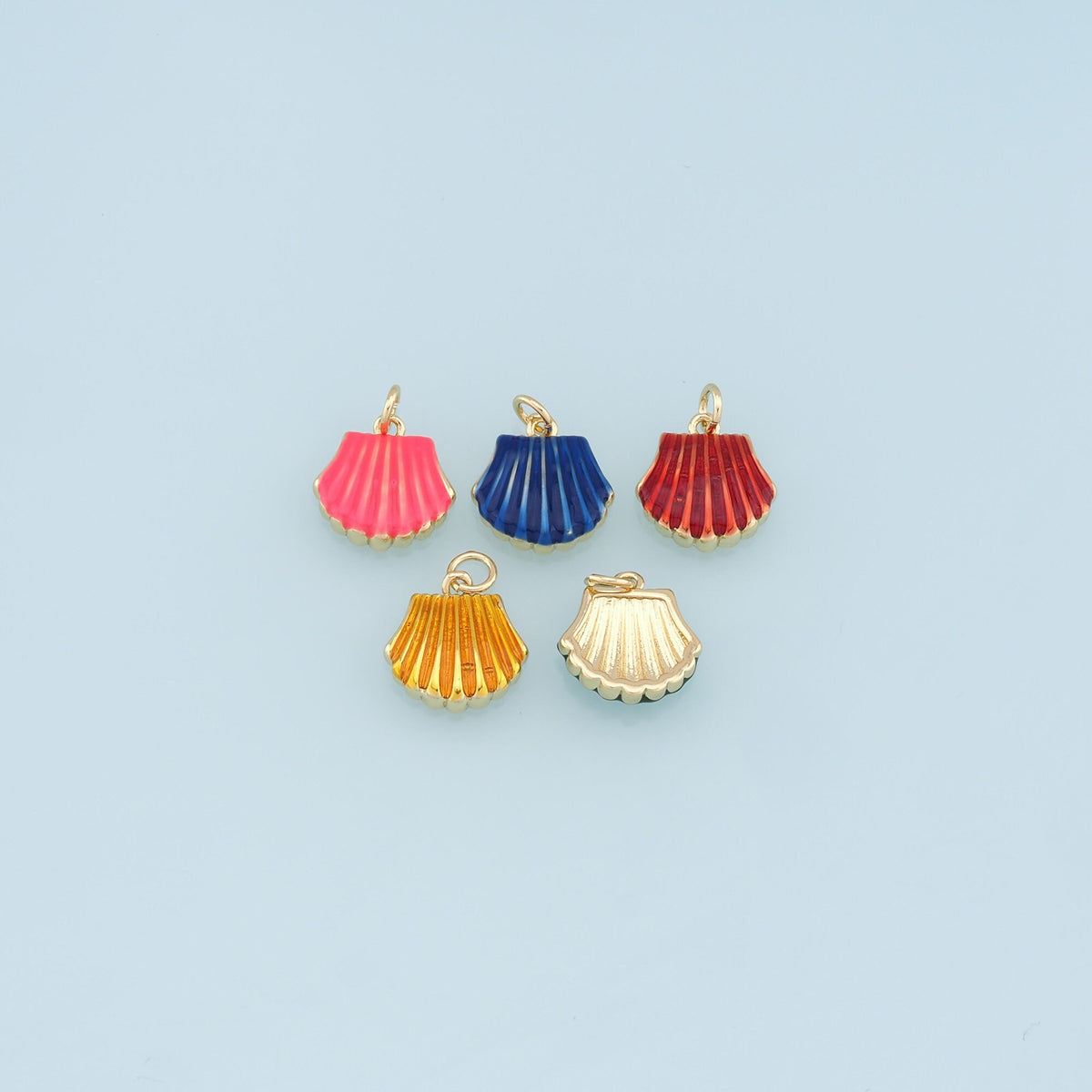 18K Gold Filled Shell Charm Pendant for Jewelry Making