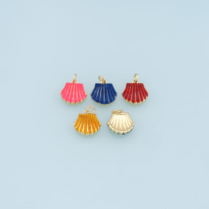 18K Gold Filled Shell Charm Pendant for Jewelry Making