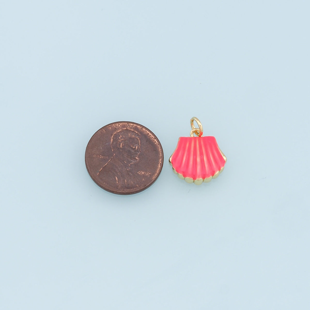 18K Gold Filled Shell Charm Pendant for Jewelry Making