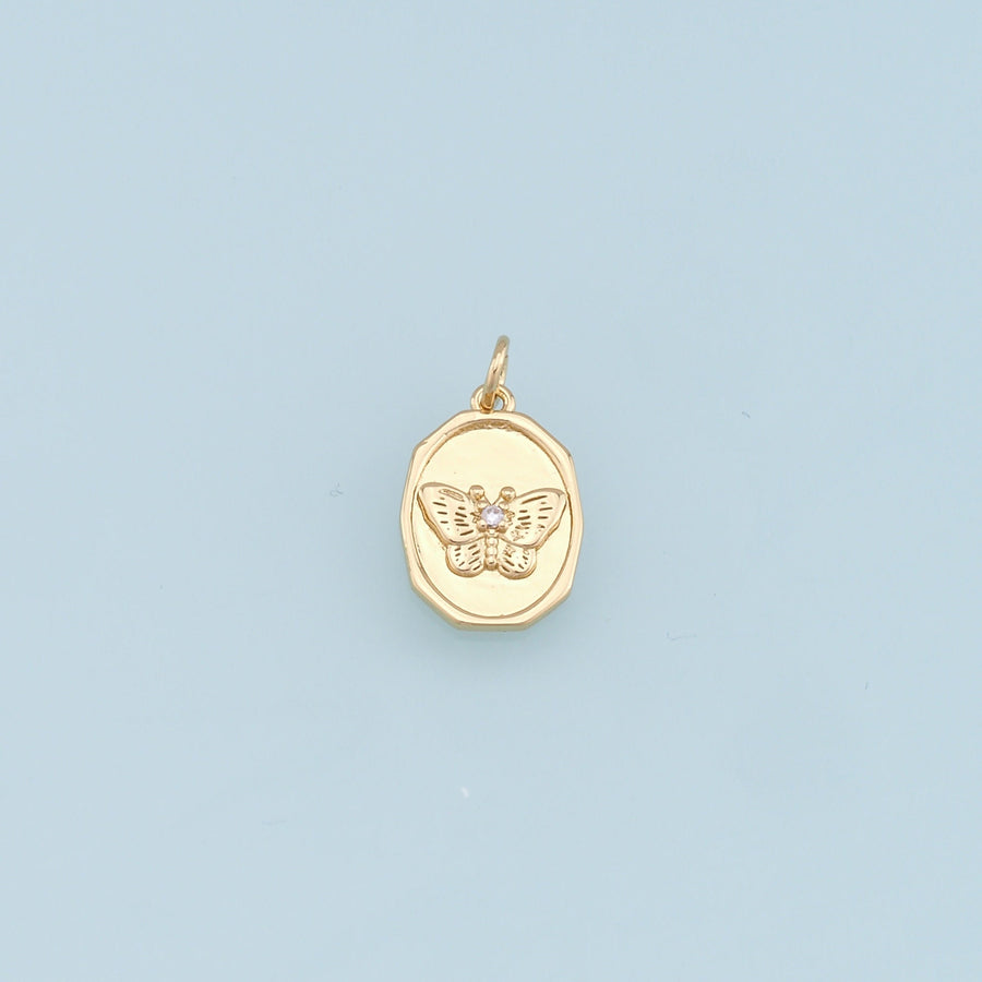 Gold Tiny Butterfly Charms,18K Gold Filled Butterfly Pendant,Butterfly Charm Bracelet Necklace for DIY Jewelry Making Supply
