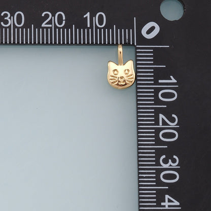 Gold Tiny Cat Charms,18K Gold Filled Cat Pendant,Cute Cat Charm Bracelet Necklace for DIY Jewelry Making Supply