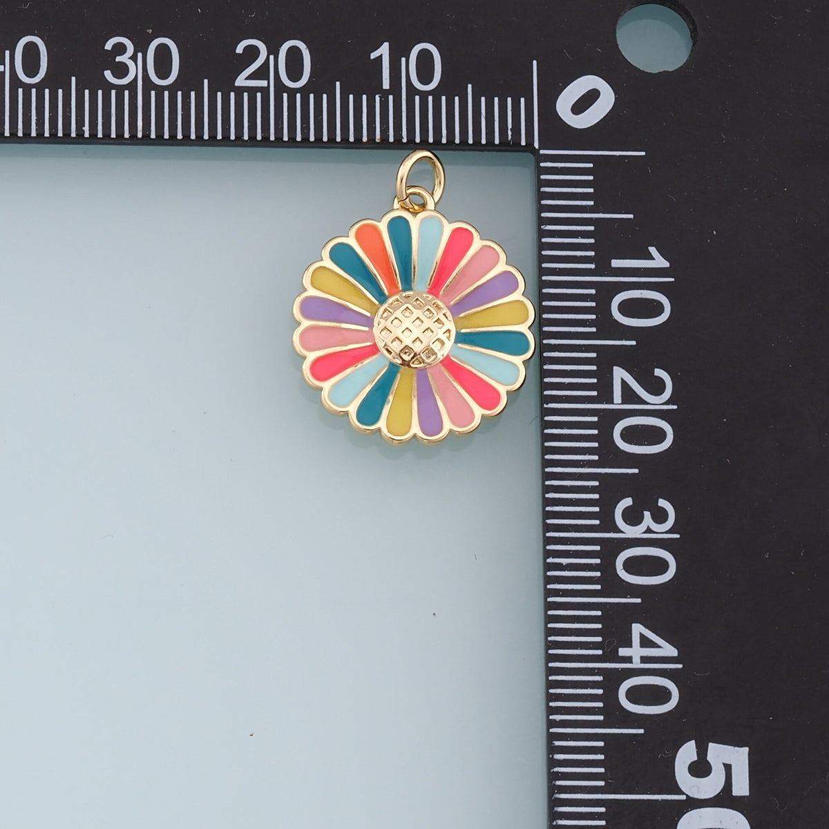 18K Gold Filled Hand Enamel Charm Pendant for Jewelry Making